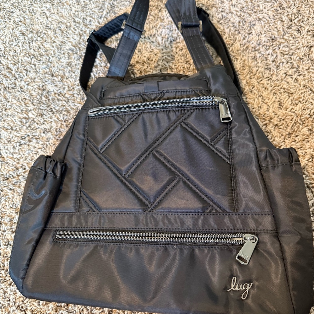 Lug Skyhop Backpack in Black NWOT